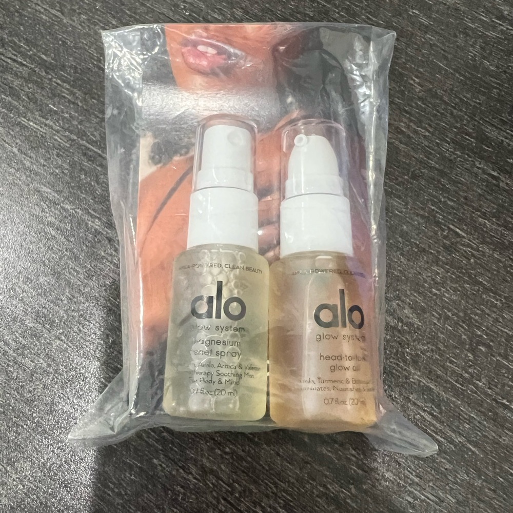 Alo Glow System - Magnesium Reset Spray and Head to Toe Glow Oil